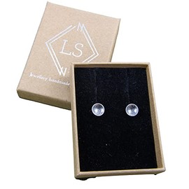 Silver stud earrings - every day earrings - black domed stud - Stormy days stud earrings, black and silver earrings - hand made in Cornwall