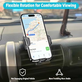 AOUKKL Car Phone Holder Fits for Toyota Land Cruiser 2016-2021 Accessories,Thick Cases Friendly,Cell Phone Mount for 4-7 in Phones,360 Degree Rotation,Easy to Install