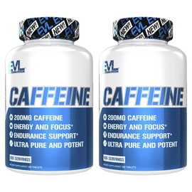 EVLUTIONNUTRITION Caffeine Tablets, 100 Tablets, 2 Count / EVLUTIONNUTRITION 카페인 타블렛, 100정, 2개