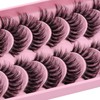 Clear Band Eyelashes Russian Volume Fluffy Strip Lashes 10 Pairs