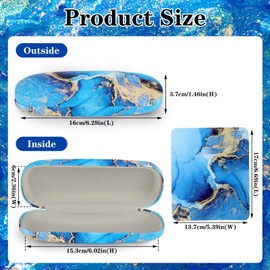 QSCFKL 3Pack Hard Shell Eyeglasses Case, Eye Glass Cases Womens Hard Shell With Cleaning Cloth Portable Eyewear Case for Women Men