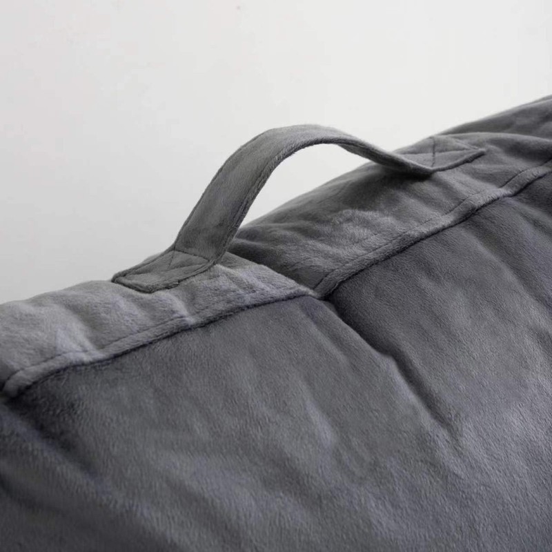 MENHIRY Grey Reading Pillow Back Rest Pillow with Arms, Pockets