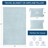 BEDELITE Travel Blanket with Bag, Ultra-Soft Jacquard Fleece Blanket with