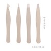 TOVINANNA Practical Beauty Eyebrow Clip 4pcs Stainless Steel Tweezers Ergonomic