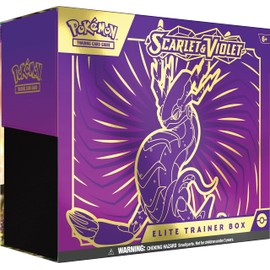 Pokemon Pokmon TCG: Scarlet and Violet Elite Trainer Box - Miraidon Purple (1 Full Art Promo Card, 9 Boosters and Premium Accessories)