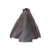 GEAR GAITER BLACK LEATHER WITH RED STITCHING
