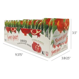 0.3 OZ. SweetHeart Dried Pomegranate Seeds Bags (Pack of 24) | All Natural, No Sugar Added | 100% Fruit | Non-GMO | Vegan | No Refrigeration Needed