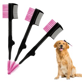 3 Pcs Dog Grooming Set - Tear Stain and Eye Cleaning Combs for Small Pets, Removing Crust, Mucus, and Flea Debris