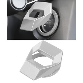 Flaconi Car Start Button Cover, Start Stop Button, Start Button Cover, Start Button Car, Car Decoration, Car Interior Accessories, Suitable for a Wide Range of Vehicles on the Market (Silver)