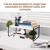 ABLHIGM 2 Tier Modern Wooden Desktop Shelf Organizer, Space Saving,