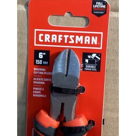 Craftsman 6" Diagonal Wire Cutting Pliers Grip Handles New Hand Tools CMHT81646