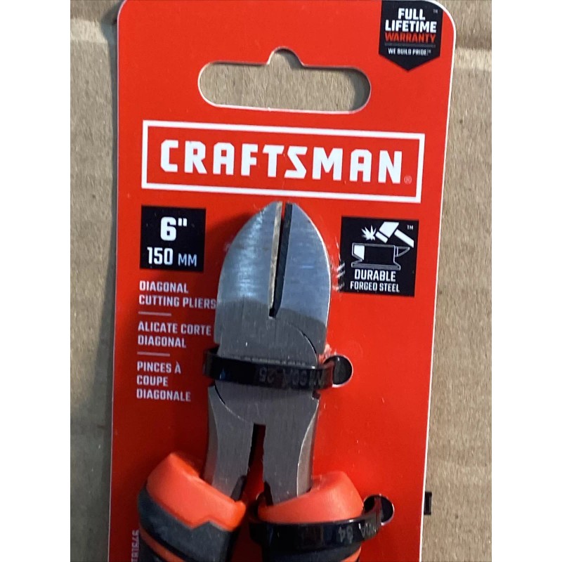 Craftsman 6" Diagonal Wire Cutting Pliers Grip Handles New Hand