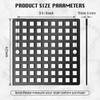 2 Pcs Square Shower Drain Cover 4" Matte Black- Anti-Clog