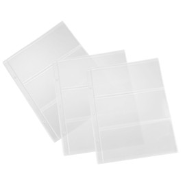 CAXUSD 10pcs Philatelic Page Transparent Money Bag Bill Protector Bag Currency Clear Zip Ties Pocket Binder Organizer Clear Stamp Clear Binder Bill Collection Sleeves New Pvc Material