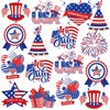 40Pcs 4th of July Decorations Hanging Swirls, Double Sided Independence