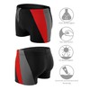 Aquarti Men's Short Swimming Trunks with Side Stripes, Black /