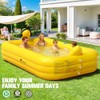 FizZeal Inflatable Pool with Lights,Solar Duck Inflatable Swimming Pool for