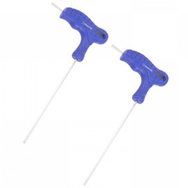 TA-VIGOR 2 Pieces 2mm T-Handle Hex Wrench, Double End T-bar Allen Wrench, CR-V Steel, Metric Wrench for Bicycle, Furniture, Mechanical Repair