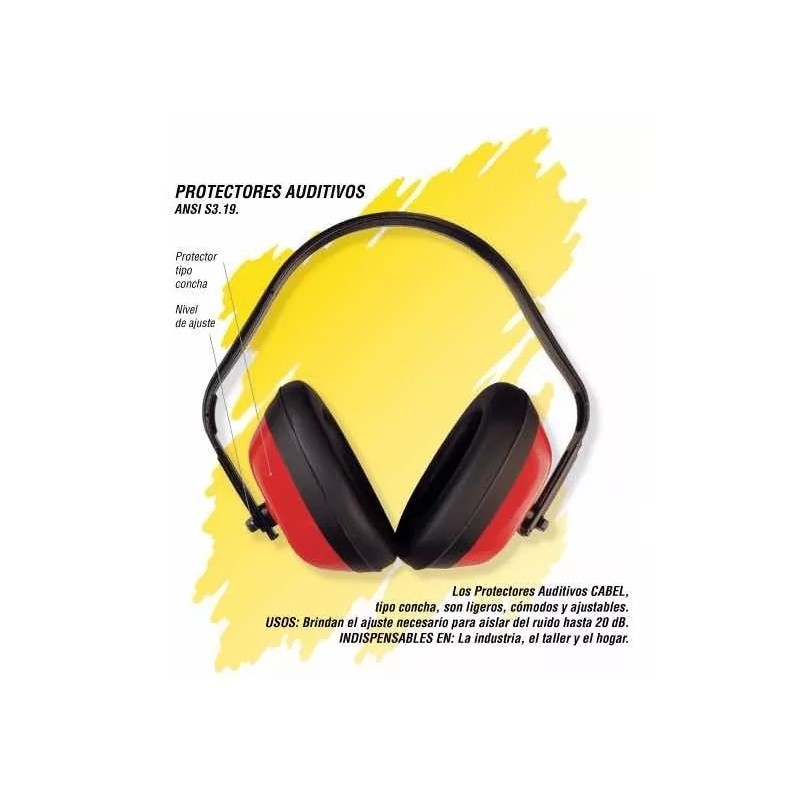 Cabel Protector Auditivo Tipo Concha De Diadema Tapon Contraruido