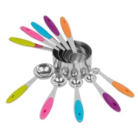 10PCS Measuring Cups and Measuring Spoons Sets,Measuring Cups for Baking with 5 Measuring Cups and 5 Measuring Spoons,Cup Measurements Set for Kitchen or Baking