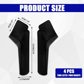 4PCS RV Rain Gutter Spout, RV Gutter Downspout Extension, Camper Left & Right Rain Guttering Spout Extensions Protect Your RV's Roof from Rain and Direct Water Away, Universal for Most RVs (Black)