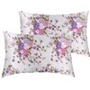 Satin Pillowcases for Hair and Skin 2 Pack - Flower