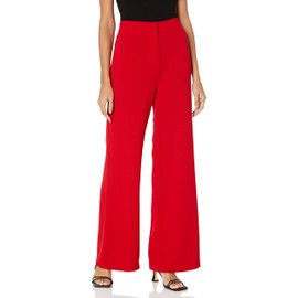 Nanette Nanette Lepore Women's Wide Leg Full Length Crepe Fashion Pant, RED Riding Hood, 12