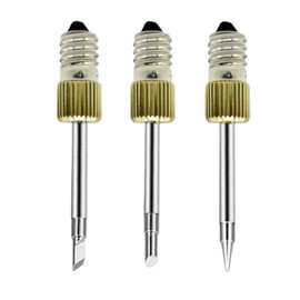 Sharplace 3 x Electronic Soldering Iron Tips, Replaceable E10 Components, Needle Tips, Steel Tool, Long Life Replacement Soldering Iron Tips, Wireless Soldering Tips for Electrical, Replacement Parts
