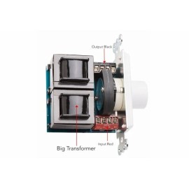 OSD Audio Screwless Decora In-Wall Knob 100W Volume Control - Impedance Matching, Brown