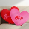 Toothsome Studios Querid@, BFF 2-Pack 15" x 15" Polyester Heart