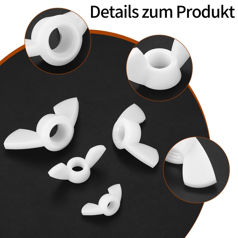 80 Pcs Wing Nuts Assortment Kit, Stainless Steel Wingnuts, Butterfly