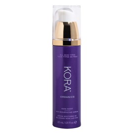 KORA Organics Noni Night AHA Resurfacing Serum, Smooth & Refine, Certified Organic, Cruelty Free, 1.01 fl oz