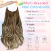 Extensiones De Cabello Con Alambre Invisible, Largas Y Onduladas En