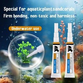WAN2TLK Aquarium Glue, Clear Reef Glue with Tweezers, Instant Aquarium Glue for Plants and Rocks, Super Adhesion for Fish Tanks Aquariums (25PCS)