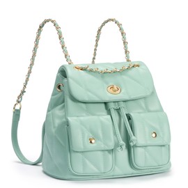 CLUCI Small Backpack Purse for Women,Vegan Leather Backpack for Woman Quilted Bookbag Mini Crossbody Bag