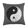 Yin Yang Symbol Evil And Good Throw Pillow