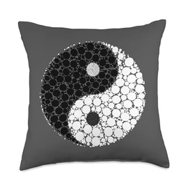 Yin Yang Symbol Evil And Good Throw Pillow