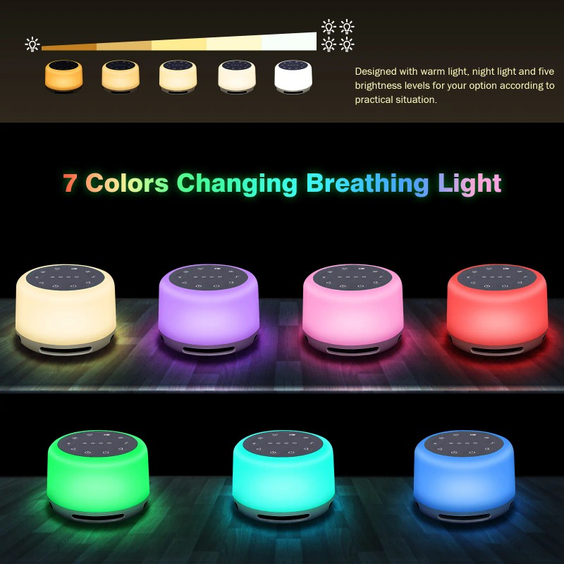 9H Sleep Sound Machine 24 Sounds Rechargeable White Noise Machine