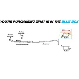 Exhaust Passenger Side Muffler Compatible for 2007-2012 Lexus ES350 3.5L | Direct-Fit | Northeastern Exhaust | Free Gasket Included | Automotive Replacement Part |