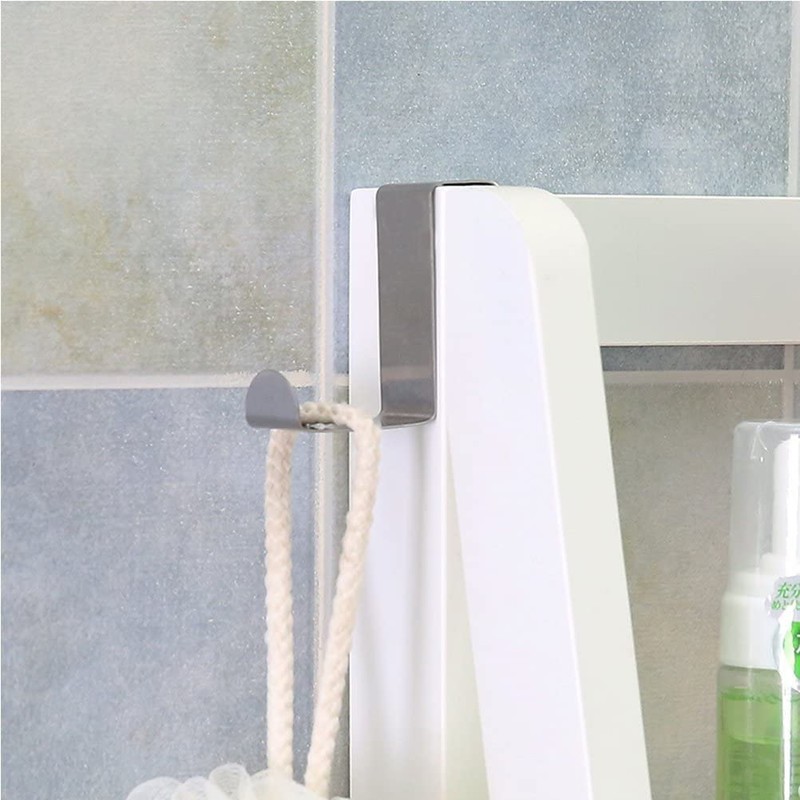 LIDOUK Over The Door Hooks Stainless Steel Over Cupboard and