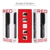 Red by Kiss Beard Hair Straightener Heated Comb Brush for