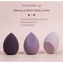 HealthyMoov Set of 6 Love Box Heart Shape Makeup Sponges with 6 Sponges Purple