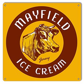 Mayfield Ice Cream Reproduction Metal Sign 12×12