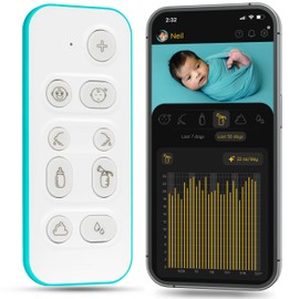 Nubo One-Touch Fastest Baby Tracker - Smart Baby Monitor for Tracking Sleep, Diaper, & Feeding - Mobile App, Alexa Skill and AI Predictions