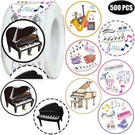 500PCS Piano Notes Stickers Party Favors-Music Sticker/Concert Sticker/Music Note Party Supplies Decorations Choir Birthday Baby Shower Party Favors