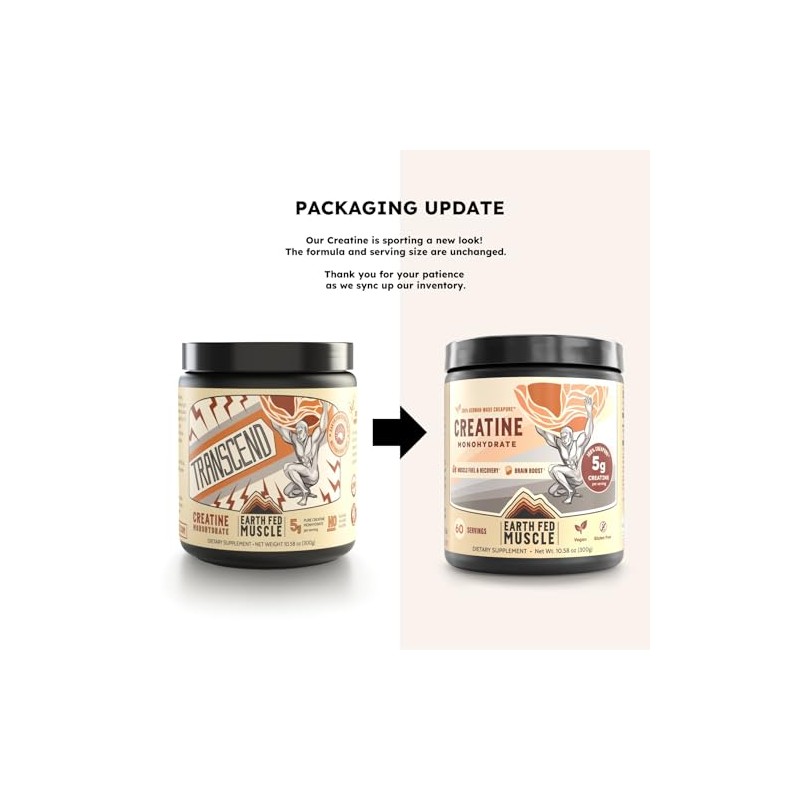 Earth Fed Muscle Transcend Creatine Monohydrate - 300g