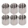 50Pcs Coupling Nut Round 304 Stainless Steel Rod Connector Nut
