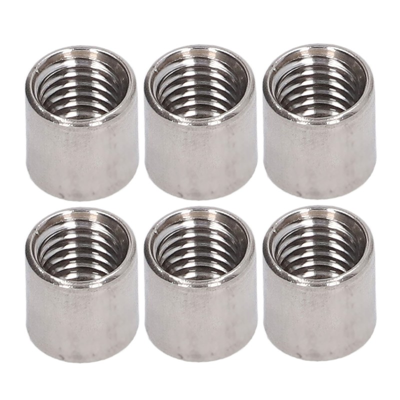 50Pcs Coupling Nut Round 304 Stainless Steel Rod Connector Nut