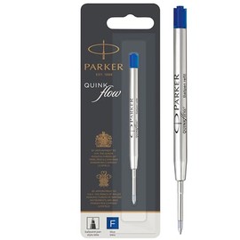 Parker QUINKflow Ballpoint Pen Ink Refill, Fine Tip, Blue