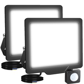 SKYWORLD 2x10W LED Flood Light with Motion Sensor - 1000LM Super Bright Outdoor Security Light, Cold White Landscape Lighting for Garden, Yard, Porch, Patio, and Driveway